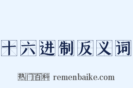 十六进制反义词是什么意思的图片
